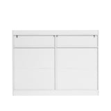 ZUN 6 Drawer Dresser, White Dresser for Bedroom LED Lights, Modern Dressers & Chests of Drawers 26843851