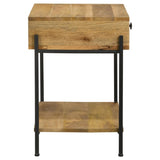 Natural Mango 1-Drawer Accent Table with Bottom Shelf B062P153900