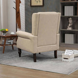 COOLMORE Wood Frame Armchair, Modern Accent Chair Lounge Chair with Sturdy Wood Legs for Living Room W395109981