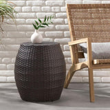 Outdoor Wicker 14.00" Patio Side Table 60746.00MBN