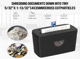 Paper Shredder for Home Use,5 Sheets Small Crosscut Paper Shredder,P-4 Security Level with 51114018