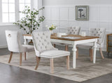 Modern, High-end Tufted Solid Wood Contemporary Flax Upholstered Dining Chair with Wood Legs 71781162