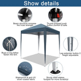 ZUN 2 x 2m Practical Waterproof Right-Angle Folding Tent Blue 37193850