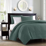 3 Piece Reversible Bedspread Set Balsam Green King B035P266674