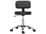 Semi-PU Leather Nylon Wheel 300lbs Round Stool With Backrest Plating Five-Star Feet Technician Stool 54431889