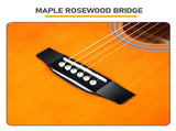 41" Acoustic Guitar for Beginners Adults, Dreadnought Cutaway Basswood Folk Guitar with Gig Bag & 17688606