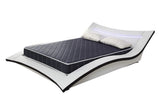 6-inch waterproof high-density foam mattress with navy blue diamond-quilted breathable fabric. B347P345027