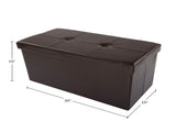 30-inch Faux Leather Folding Storage Ottoman with Removable Bin 45960742