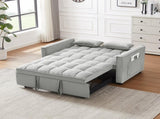 Modern Velvet Loveseat Futon Sofa Couch w/Pullout Bed,Small Love Seat Lounge Sofa w/Reclining W1359P183644