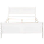 ZUN Queen Size Wood Platform Bed with Headboard and Wooden Slat Support 65997296