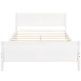 ZUN Queen Size Wood Platform Bed with Headboard and Wooden Slat Support 65997296