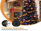 6ft Pre-Lit Artificial Pencil Christmas Tree,Hinged Artificial Slim Christmas Tree with 700 Branch 98357053