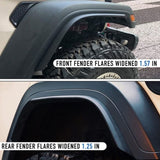 Front & Rear Fender Flares Compatible with 2018-2023 Jeep Wrangler JL & JLU Unlimited Sahara W2801P235805