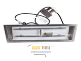 24 x 8-inch Fire Pit Pan Stainless Steel Fire Pit Burner Kit Rectangular Indoor or Outdoor 28311082