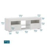 ZUN White morden TV Stand with LED Lights,high glossy front TV Cabinet,can be assembled in Lounge Room, W67936012