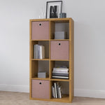 ZUN 8-Cube Organizer Storage with Opened Back Shelves,2 X 4 Cube Bookcase Book Shleves for Home, Office 88496924