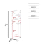 Bisbee 2-Door Over-the-Toilet Bathroom Storage Cabinet Shelf, White B128P287527