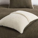 Waffle Knit Chenille Comforter Set King B035P294137