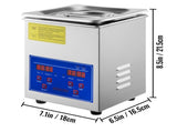 2L Ultrasonic Cleaning Machine Stainless Steel Professional Digital Machine w/Timer 40kHz 110V, 79592748