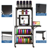3D Printer Stand, Heavy Duty 3D Printer Table Stand with Filament Storage Rack, T-Shaped Spools W3190P294353
