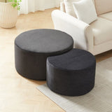 Nesting Coffee Table Set of 2,Upholstered Coffee Tables Set of 2 for Living Room, Modern Foam W834P326380