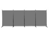 6FT 4-Fold 160g Polyester Cloth Plastic Foot Carbon Steel Frame Foldable Screen Gray 91313474