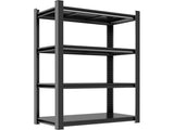 4-Tier Adjustable Multi-Functional Storage Rack, Garage Organizer with Adjustable Shelves, Black 09936129