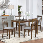 ZUN Wooden Dining Chairs Set of 4, Kitchen Chair with Padded Seat, Upholstered Side Chair for Dining W1998126414
