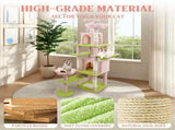 71 inch flower cat tree with large condo removable flower cushion and hammock pink 28088899