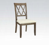 Claudia Beige Linen & Salvage Brown Finish Side Chair B2726P343808