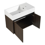 30 Inch Bathroom Cabinet With Sink,Soft Close Doors,Float Mounting Design, For Small Bathroom W999P228754