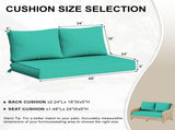 Outdoor Loveseat Cushion Set, 48 x 24 inch, Water Repellent Patio Furniture Cushions Replacement 65253800