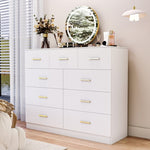 ZUN FCH 9 Drawer Double Dresser for Bedroom, Wide Storage Cabinet for Living Room Home Entryway,White 34963972