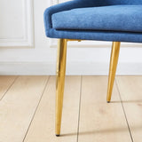 Fabric Dining Chairs Set of 2, Upholstered Armless Accent Chairs, Classical Appearance and Stainless W1241119373