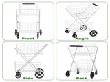 Self-pickup is not supported.Extra Jumbo Shopping Cart,2 Layers Grocery Cart on Wheels, Foldable 01859311