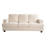 Modern Velvet Sofa, Comfortable 3 Seater Couch with Deep Seating and High-Density Foam, Loose Back B2735P292328