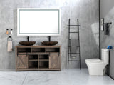 60 x 36 Inch LED Bathroom Mirror with Front and Backlight, Wall Mounted Vanity Mirror, Anti-Fog, W2287P280115