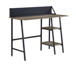 ZUN ACME Garima Writing Desk, Rustic Oak & Black Finish OF00321