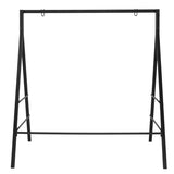 168*106*180cm Flat Top Square Tube 200kg Iron Swing Frame Black 95536765