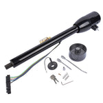 ZUN 28" Black Tilt Street Rod Floor Shift Steering Column w/ Wheel Adapter & Key 55397121