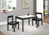 Gibson 3-Piece Dry Erase Kids Table & Two Chair Set, Black B022P174727