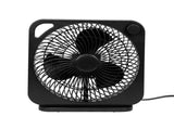9" 3-speed Indoor Personal Table Electric Fan, Portable Handle, Black, ModelFN2006BK 01606589