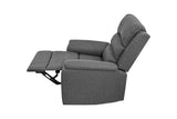 Modern Dark Gray Color Burlap Fabric Recliner Motion Recliner Chair 1pc Couch Manual Motion Living B011133822