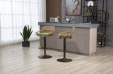 ZUN COOLMORE Modern Swivel Bar Stools Set of 2 Adjustable Counter Height Chairs with Footrest for W39594822