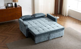 56.9" Loveseat Sofa Pull-out Sofa Bed Sleeper Sofa with a Reversible Backrest Cushion, Side Pockets, N719P208853R