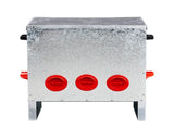 Automatic Chicken Feeder Rodent Proof, 5 Ports Large Capacity Metal Poultry Feeder with Handles and 19627383
