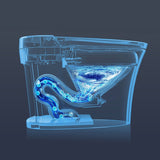 Heated Seat Smart Toilet without Bidet, Upmarket Compact Dual Flush Toilet 1/1.28 GPF, Tank less WF314230AAA