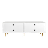 ZUN Modern warm white TV cabinet for 80 inch TV Stands, for Living Room Bedroom W33153230