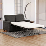 ZUN Convertible Twin Sleeper Sofa with USB Ports, Modern Upholstered Sofa Bed, Living Room 2-Seater B011P198404