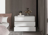 White 3-Drawer Dresser B062P175075